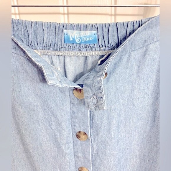 NWOT Mumu Blue by Show Me Your Mumu Sharon Chambray Skirt